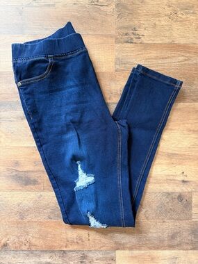 JVINI Indigo Distressed Jeggings